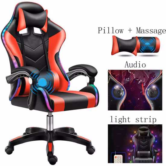 Scorpion Racing Computer-Massage-Gaming-Stuhl aus PU-Leder