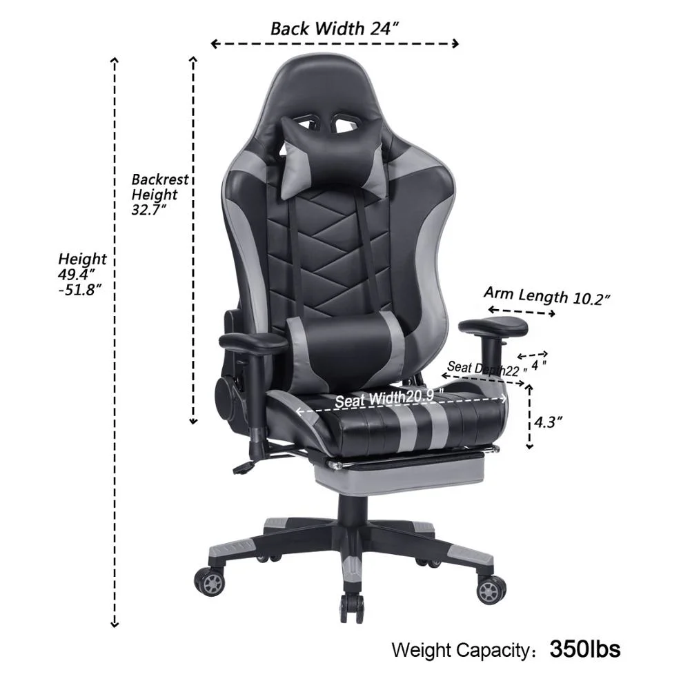 Esport Recliner PU Leather Racing Swivel Office Gaming Chair Racing Chair